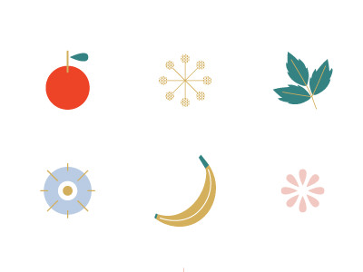Hummingbird Icons branding design fruit icons identity logo