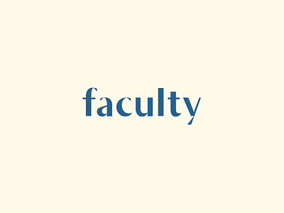 Faculty Logo branding design fashion logo