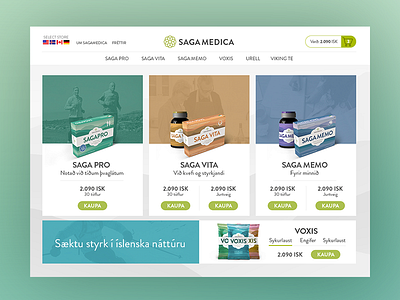 Saga Medica buy online colors e shop ecommerce grid products store