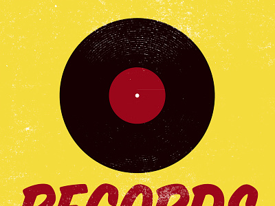 Records illustration illustrator music records typography vinyl