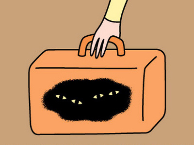 Cats in the bag editorial illustration illustrator