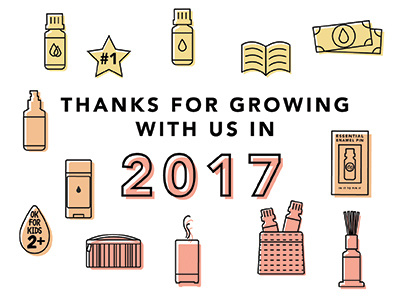 Year In Review design graphic icons