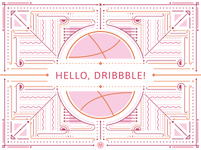 Hello Dribbble!! debut dribbble first hello illustration invitation shot thanks