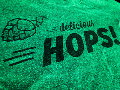 Delicious Hops Returns! beer brew cotton bureau hops mission gothic mission script shirt t shirt tee typography