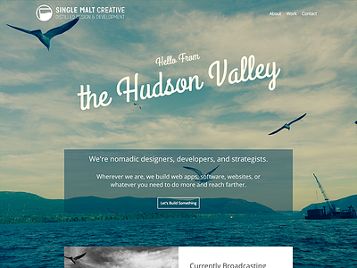 COMPULSORY WEBSITE LAUNCH SCREENSHOT homepage hudson valley responsive seagull ui web design