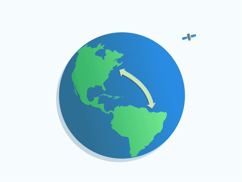 Bouncin' Earth, Tumblin' Satellite animation css earth globe illustration satellite