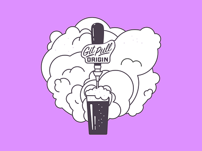 $ git pull origin beer bar brewing foam handle illustration tap typography