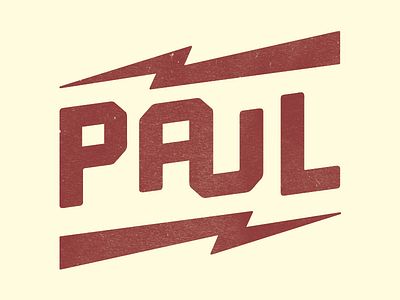 Paul lightning bolt logo outage paul type typography