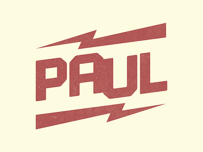 Paul 1 Redux lightning bolt logo outage paul type typography