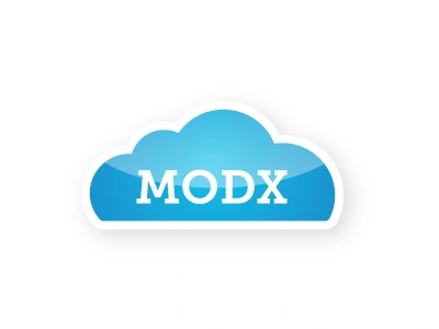 MODX Cloud logo blue cloud logo ryan briceno