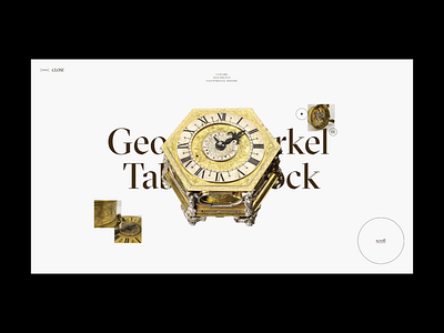 Vintage watch auction auction blue brown clocks design enver grid home page layout minimal nude resonance ui ux watch web design