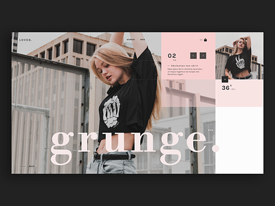 loved. · fashion store · product page bodoni fashion layout loved minimal product page typography