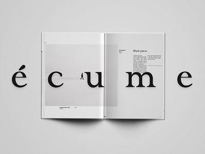 écume · editorial · art magazine branding design editorial grid layout minimal negative space print typogaphy