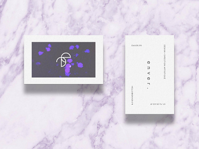enver · visual identity · business cards branding business card design grid layout logo minimal print typography
