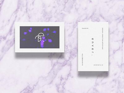 enver · visual identity · business cards