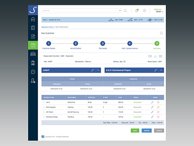 Aviation Concierge Service Dashboard