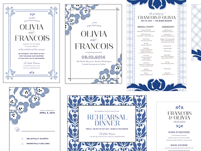 Francois Wedding Suite branding design illustration print stationery design typography wedding invitation