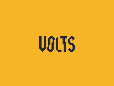 Volts Digital bolt electric lettering logotype marketing thunder typography volts yellow