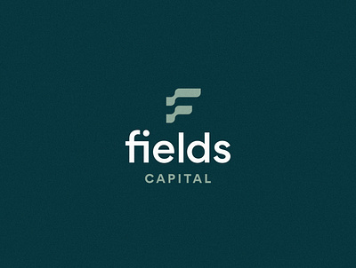 Fields Capital badge brand capital f flag green investor logotype money monogram
