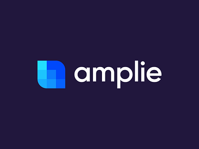 Amplie a blue branding card finance money startup tech