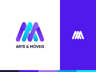 Arte & Móveis Logo branding logo