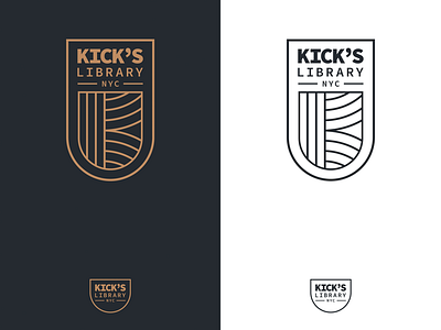 Kick's Library NYC Logo brand design logo shoes