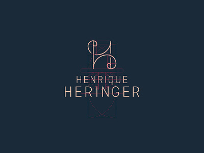 H logo with the Golden Ratio golden ratio h letter