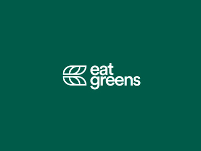 Eat Greens Logo e logo eg g logo green healthy leaf leaves monogram vegetables vegetal vegetarian