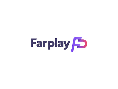 Farplay Logo app fairplay flag fp gradient letters pf sport startup