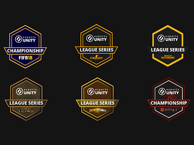 Tournament shields esports idenity logo mark symbol tournament typography