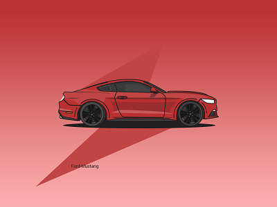 Ford Mustang illustration...!!! adobe car carillustration ford fordmustang illustration illustrationoftheday illustrator mustang supercar vector