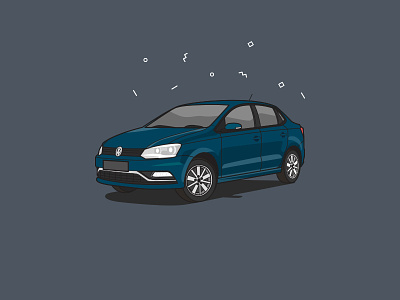 Volkswagen Ameo illustration adobe adobeillustrator ameo car carillustration illustrator indiancars sedanillustration thinkpridethinknew volkswagen volkswagenameo