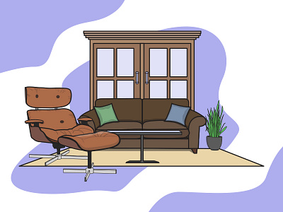The Relaxing living room illustration - VI