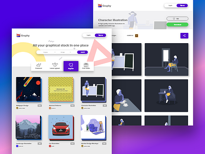 Graphics Store Landing Page graphic assets graphic store graphify illustrator landing page landing page design ui ui ux uidesign ux design