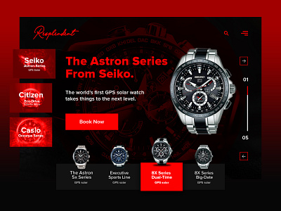 Resplendent | Luxury Watch Landing Page Design brand casio citizen classy luxury seiko shopping online ui uidesign ux uxdesign watch website watches