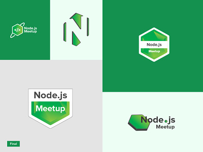 Node.js Meetup Logo | Logo Design business logo conceptlogo illustration logo logo design logo mark logotype meetup meetuplogo minimal logo modern logo node.js nodejs