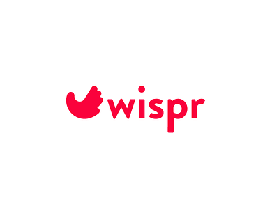 wispr app design hand logo typography wispr