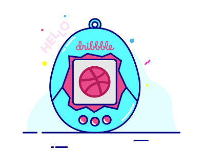 Hello Dribble design hello dribbble illustration vector