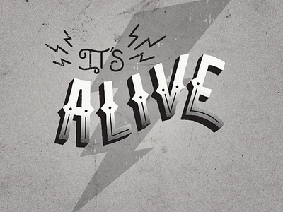 It Alive! illustration lettering