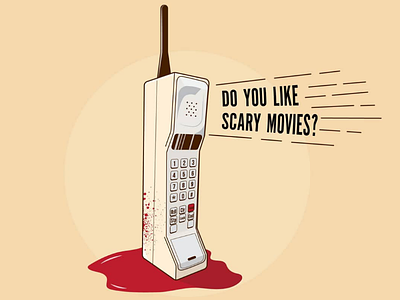 Scream illustration movies scream phone