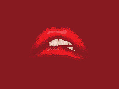 Rocky Horror Picture Show halloween illustration lips vector