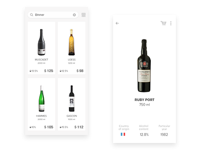 Called For Wine No.1 app concept sketch wine