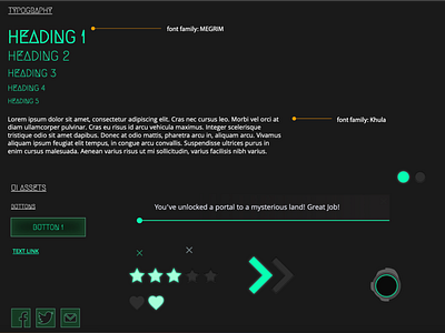 UI System Typography and Assets