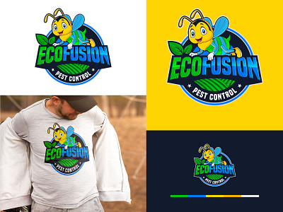 Eco Fusion Logo| Pest Control branding clean creative creative icon design eco flat icon illustration logo organic logo pest logo ui