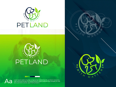 Pet Land | Pet Logo Design branding cat cat logo clean creative creative icon design dog dog logo flat logo logo design pet pet logo petland petland logo