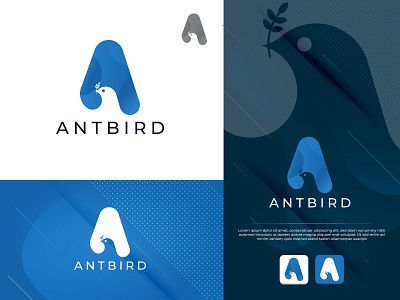 Antbird | A letter bird logo bird bird logo branding clean creative creative icon design flat logo