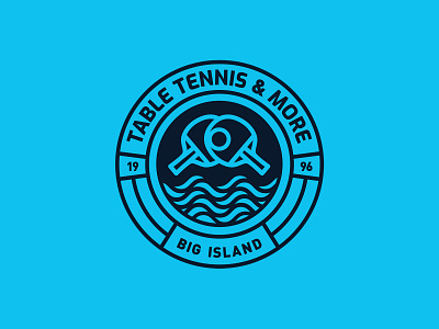 Table Tennis & More - Big Island blue branding club concept design design hawaii inspiration logo ocean ping pong rackets sports logo table tennis