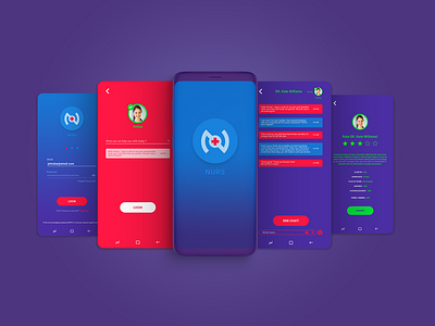 Nurs - UI App Design app branding color concept design consultation design doctor illustrator information logo mobile nurse online photoshop ui ux