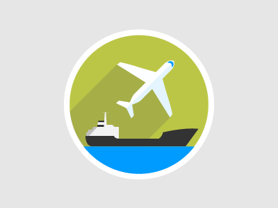 Delivery icon aeroplane cargo delivery icon illustration ship shipping ui у