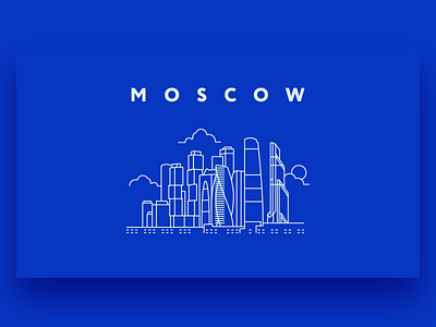 Moscow City Illustration building city cord home illustration landscape moscow outline skyscraper street vector walkup